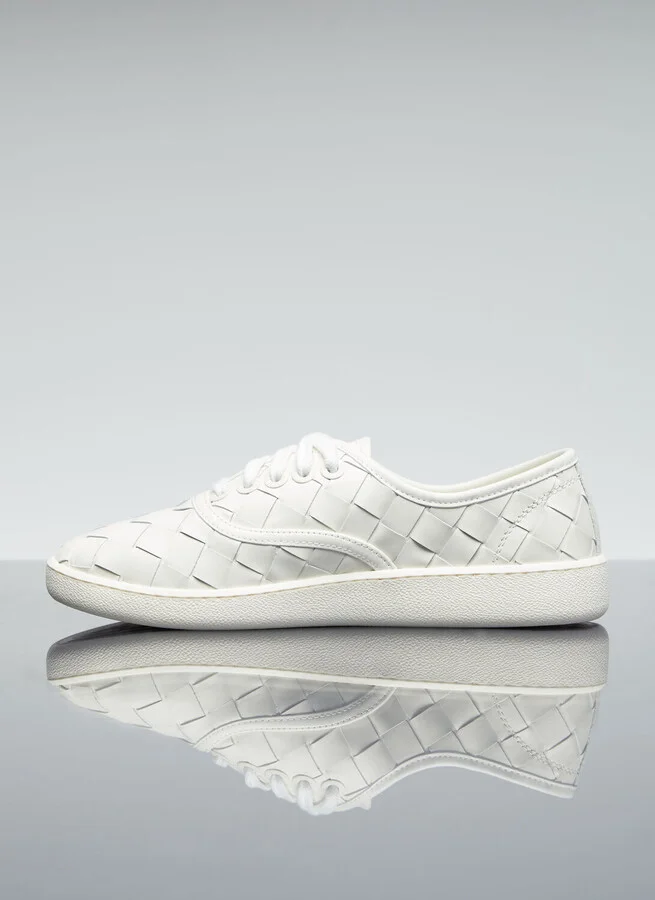 Bottega Veneta Intrecciato Sneakers - Woman Sneakers White Eu - 37 - Image 4