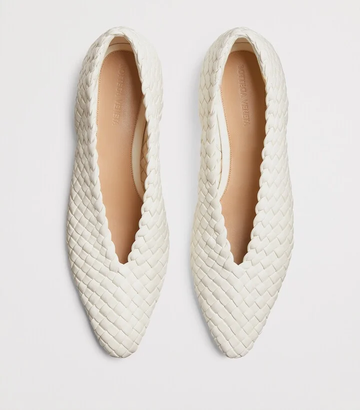 Bottega Veneta Intreccio Leather Sofia Ballet Flats - Image 5