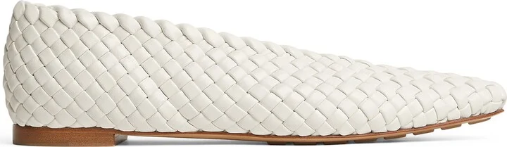 Bottega Veneta Intreccio Leather Sofia Ballet Flats