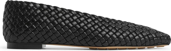 Bottega Veneta Intreccio Leather Sofia Ballet Flats