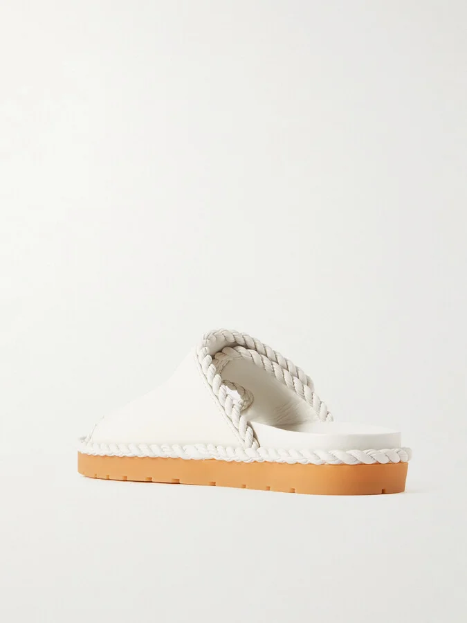 Bottega Veneta - Jack Braided Leather Slides - Neutrals - Image 3