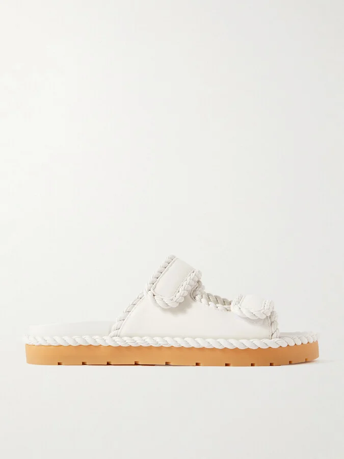 Bottega Veneta - Jack Braided Leather Slides - Neutrals