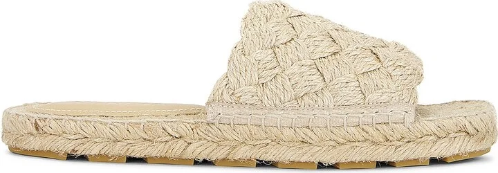 Bottega Veneta Jack Mule Espadrille Jute Flat Sandal in Cream