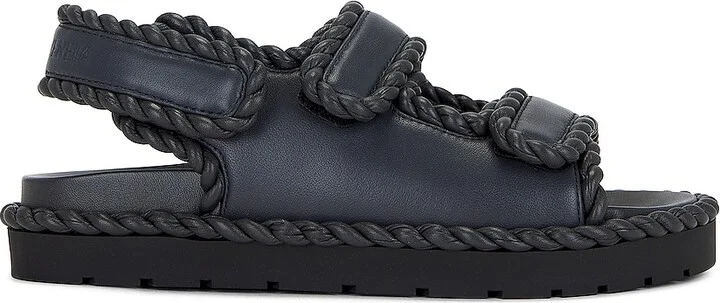 Bottega Veneta Jack Slingback Flat Sandal in Grey