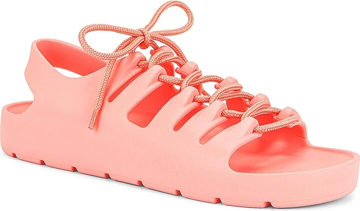 Bottega Veneta Jelly Lace Up Sandals in Pink - Image 2