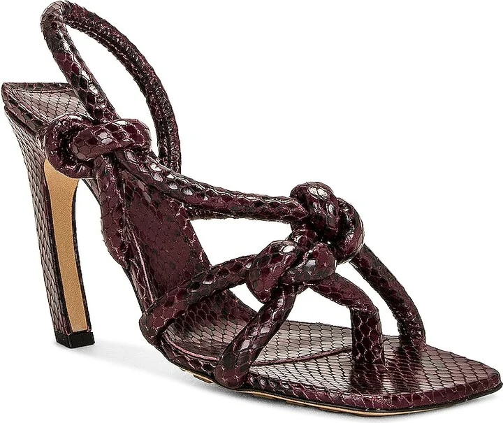 Bottega Veneta Jimbo Slingback Sandal in Burgundy - Image 2