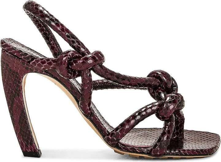 Bottega Veneta Jimbo Slingback Sandal in Burgundy
