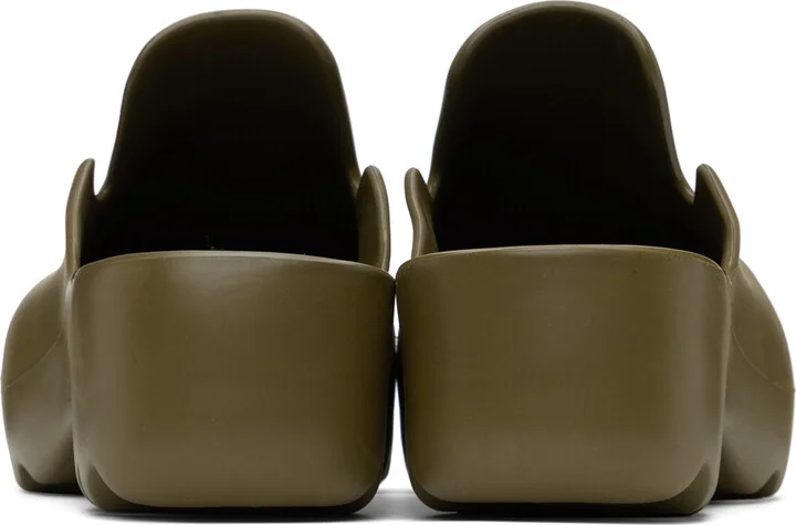 Bottega Veneta Khaki Flash Clog - Image 2