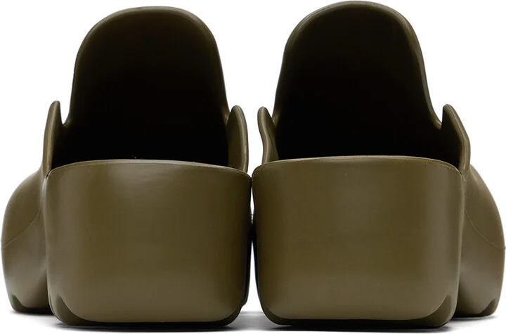 Bottega Veneta Khaki Flash Clogs - Image 2
