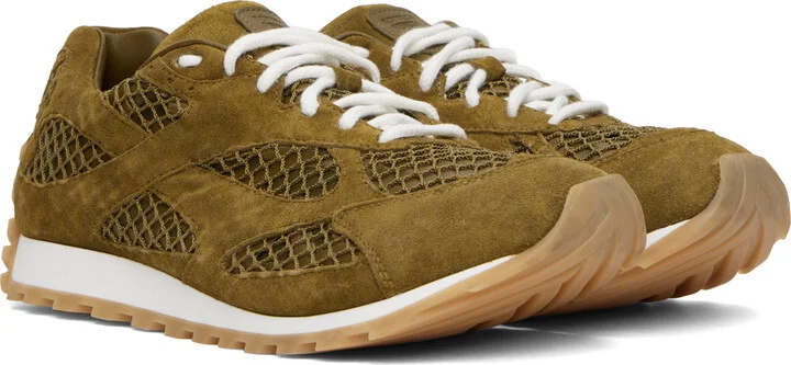 Bottega Veneta Khaki Orbit Sneakers - Image 4