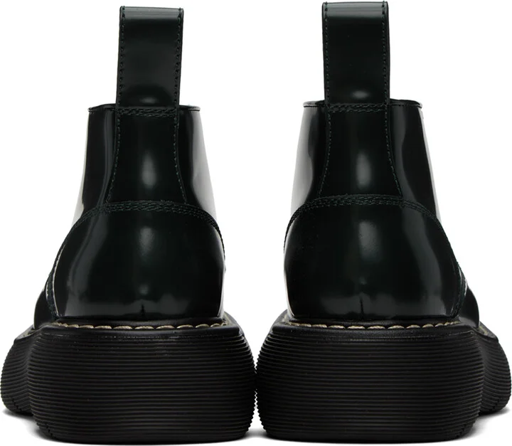 Bottega Veneta Khaki Swell Lace-Up Boots - Image 2