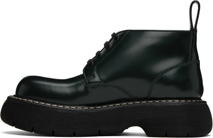 Bottega Veneta Khaki Swell Lace-Up Boots - Image 3