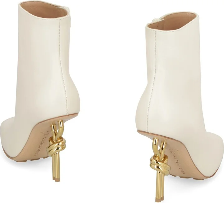 Bottega Veneta Knot Leather Ankle Boots - Image 4