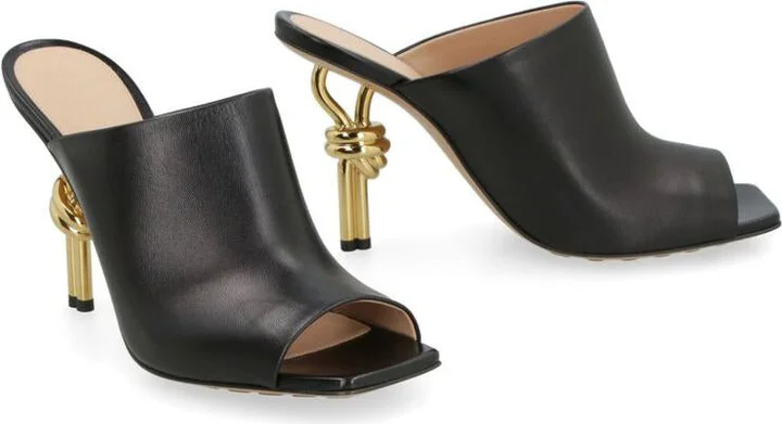 Bottega Veneta Knot Leather Mules - Image 3