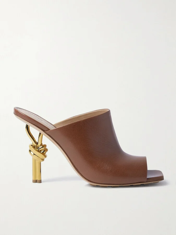 Bottega Veneta - Knot Leather Mules - Brown
