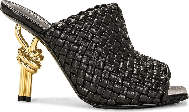 Bottega Veneta Knot Mule Sandal in Black
