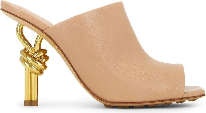 Bottega Veneta Knot Mule Sandal in Nude