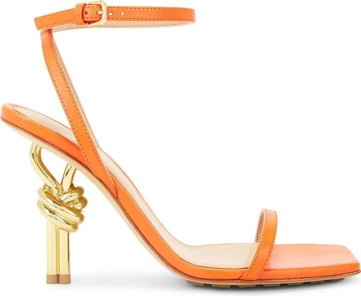 Bottega Veneta Knot Sandal in Orange