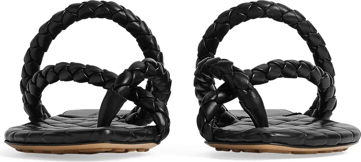 Bottega Veneta Lambskin Leaf Flat Sandals - Image 5