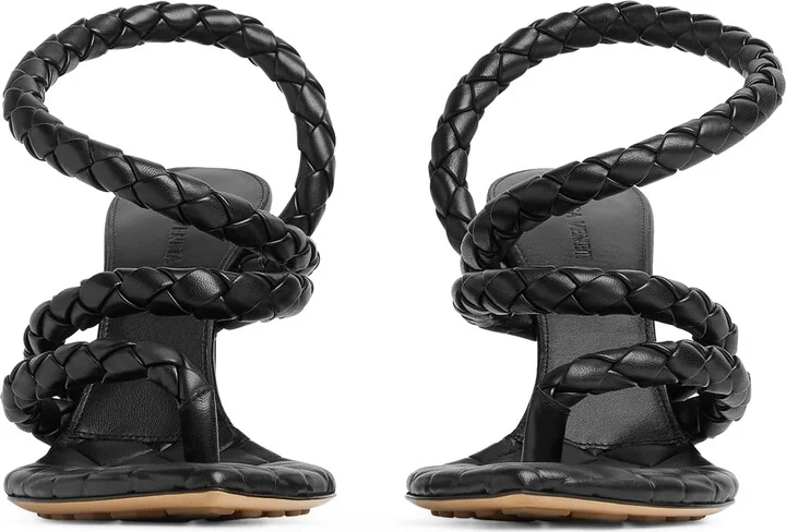 Bottega Veneta Lambskin Leaf Sandals 90 - Image 4