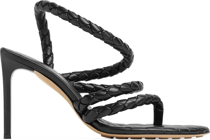 Bottega Veneta Lambskin Leaf Sandals 90