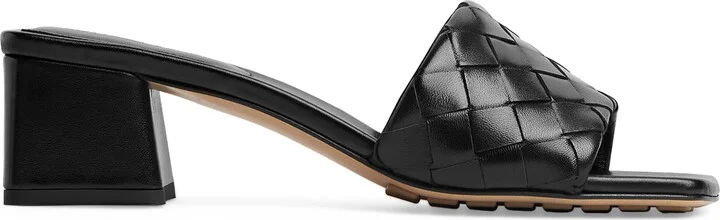 Bottega Veneta Lambskin Parco Heeled Mules 45