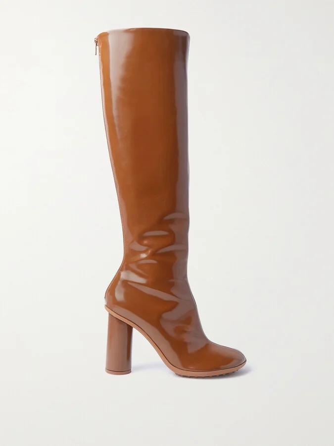 Bottega Veneta - Latex Knee Boots - Brown
