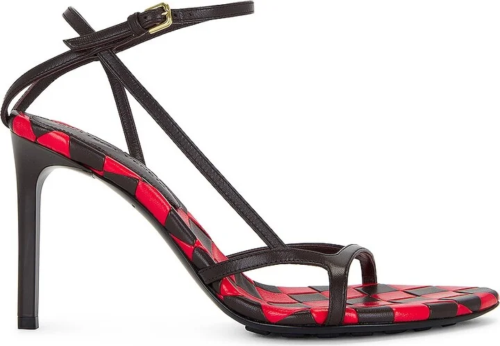 Bottega Veneta Leaf Ankle Strap Sandal in Brown