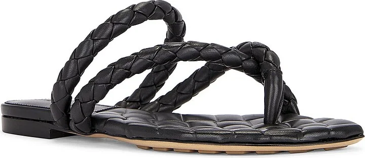 Bottega Veneta Leaf Flat Sandal in Black - Image 2