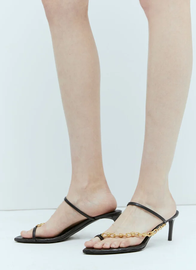 Bottega Veneta Leaf Heeled Sandals - Woman Heels Black Eu - 38