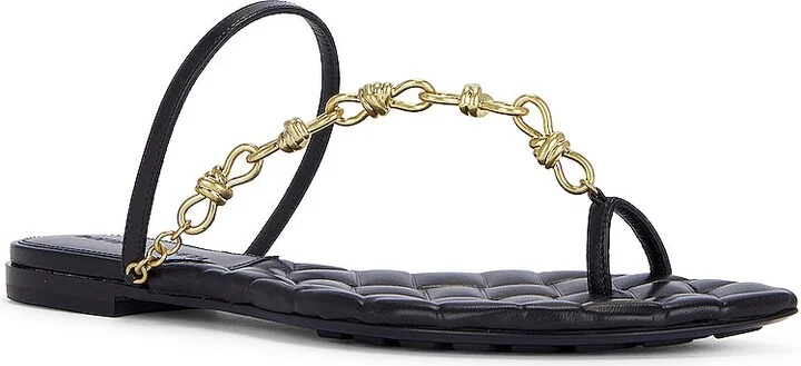 Bottega Veneta Leaf Sandal in Black - Image 2