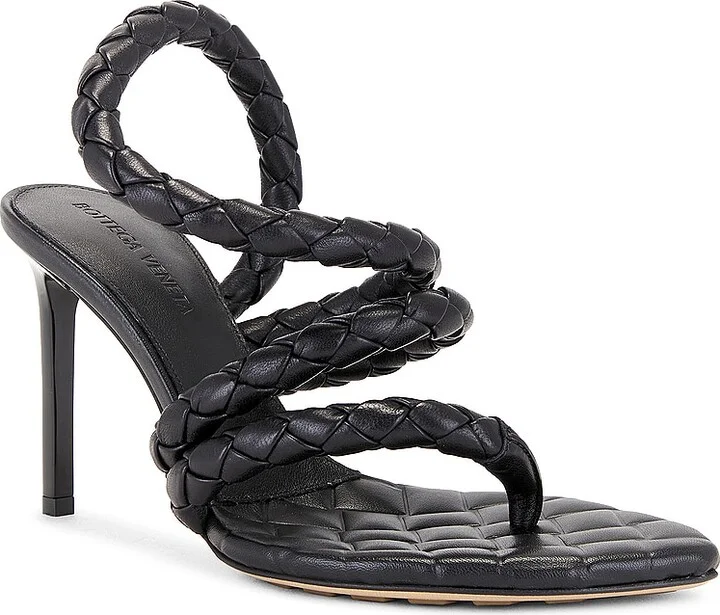 Bottega Veneta Leaf Sandal in Black - Image 2
