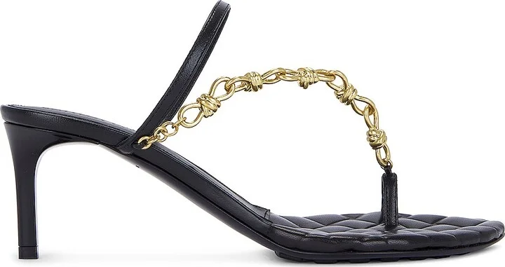 Bottega Veneta Leaf Sandal in Black