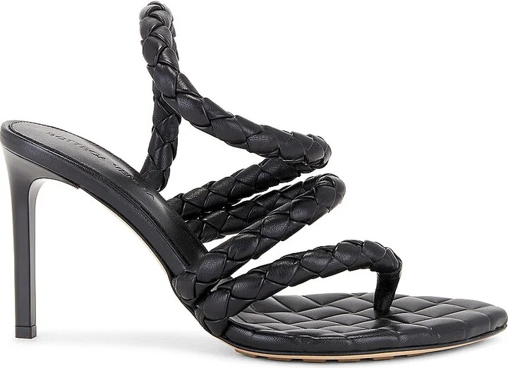 Bottega Veneta Leaf Sandal in Black