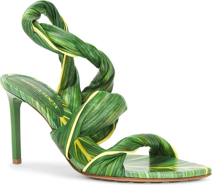 Bottega Veneta Leaf Sandal in Green - Image 2
