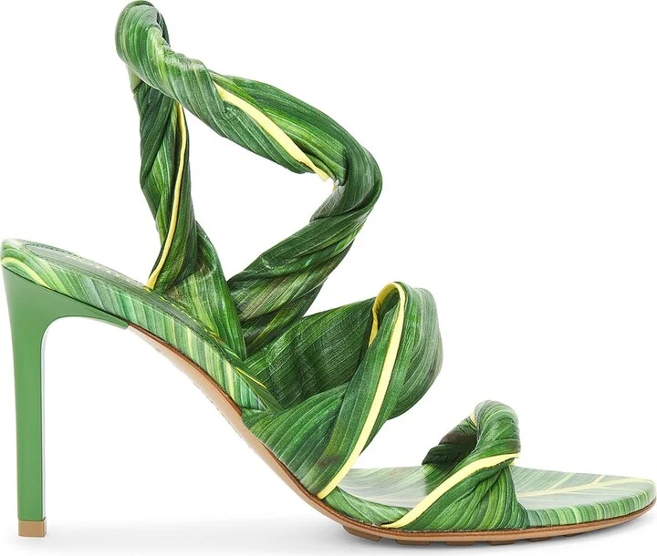 Bottega Veneta Leaf Sandal in Green