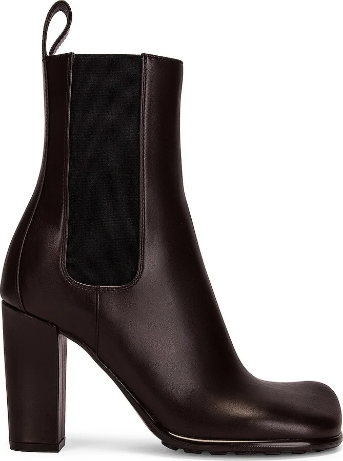 Bottega Veneta Leather Ankle Boots in Brown