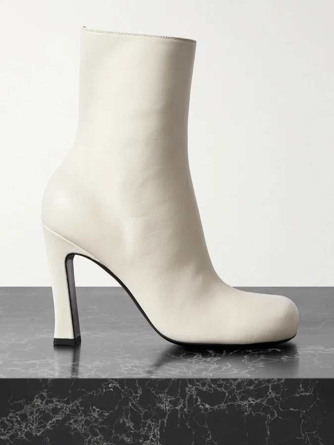 Bottega Veneta - Leather Ankle Boots - White