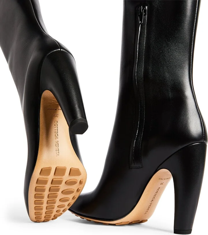 Bottega Veneta Leather Canalazzo Knee-High Boots 100 - Image 6