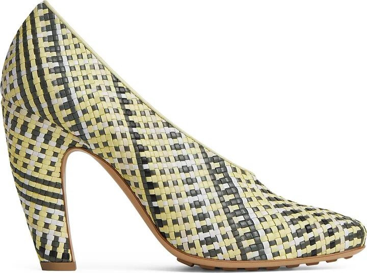 Bottega Veneta Leather Canalazzo Pumps 100