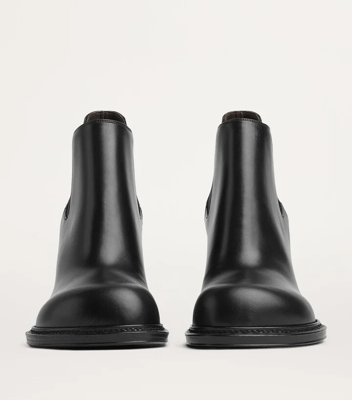 Bottega Veneta Leather Cliff Chelsea Boots 80 - Image 3