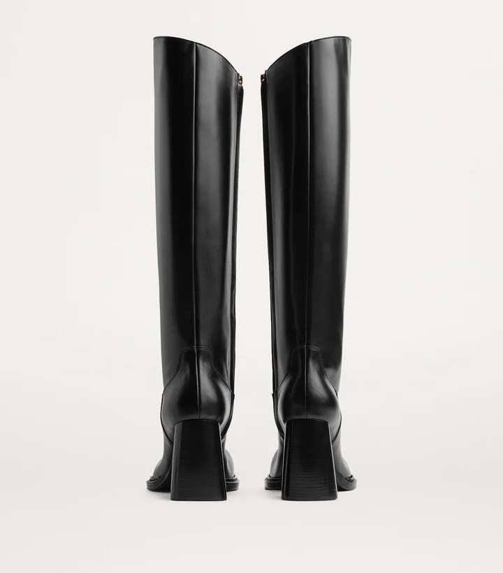 Bottega Veneta Leather Cliff Knee-High Boots 80 - Image 3