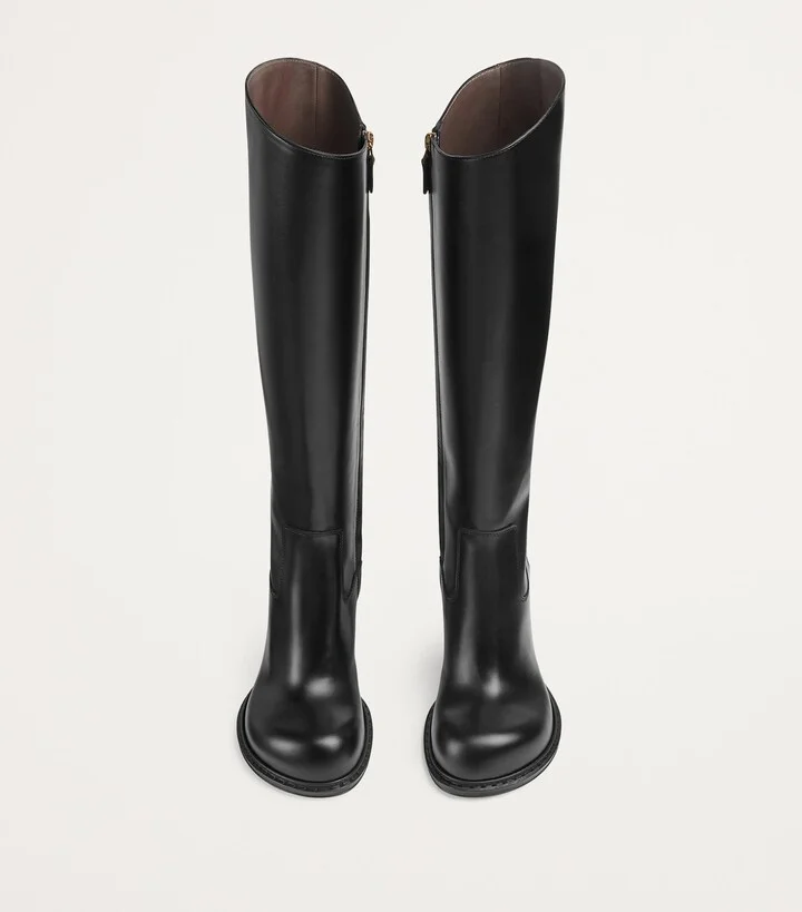 Bottega Veneta Leather Cliff Knee-High Boots 80 - Image 6