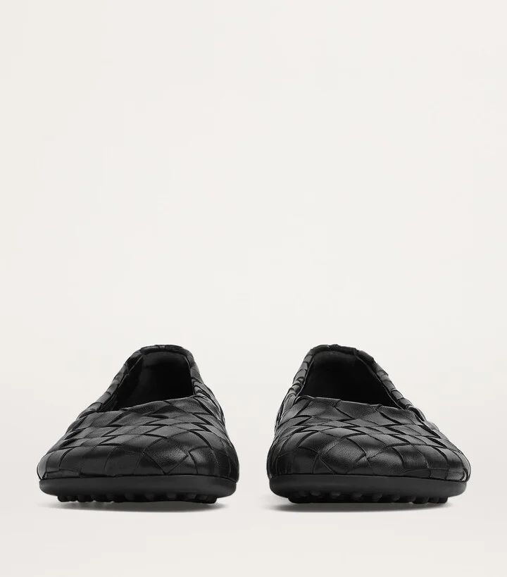 Bottega Veneta Leather Intrecciato Ballet Flats - Image 2