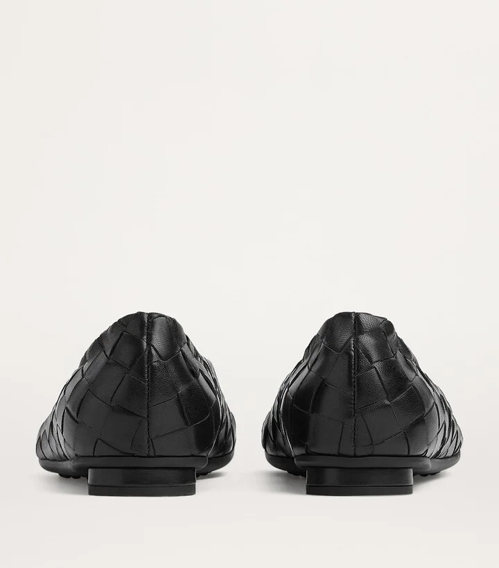 Bottega Veneta Leather Intrecciato Ballet Flats - Image 3