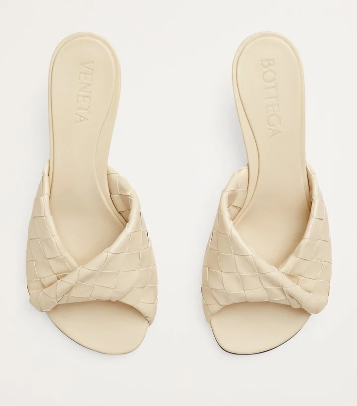 Bottega Veneta Leather Intrecciato Blink Mules 50 - Image 3