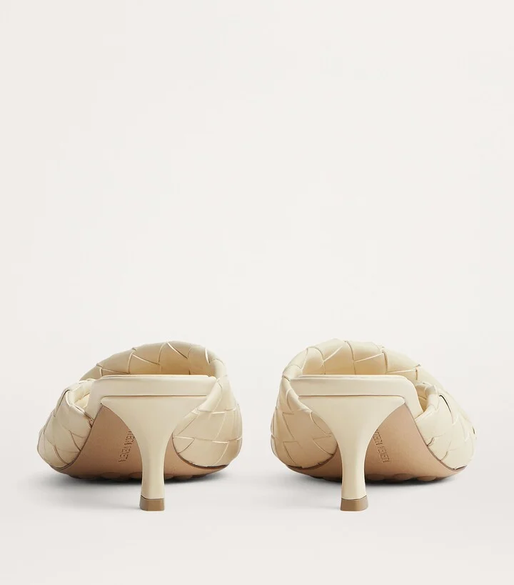 Bottega Veneta Leather Intrecciato Blink Mules 50 - Image 4