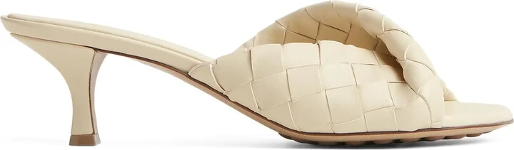 Bottega Veneta Leather Intrecciato Blink Mules 50
