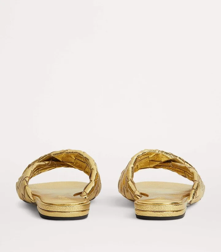 Bottega Veneta Leather Intrecciato Blink Mules - Image 3