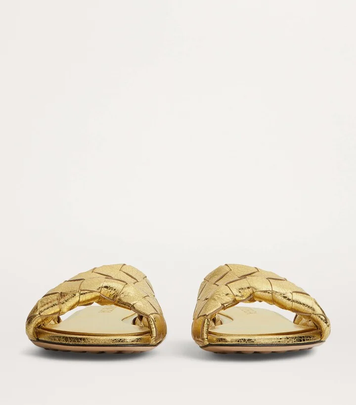 Bottega Veneta Leather Intrecciato Blink Mules - Image 4